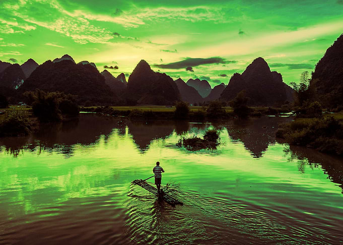 sunset lake