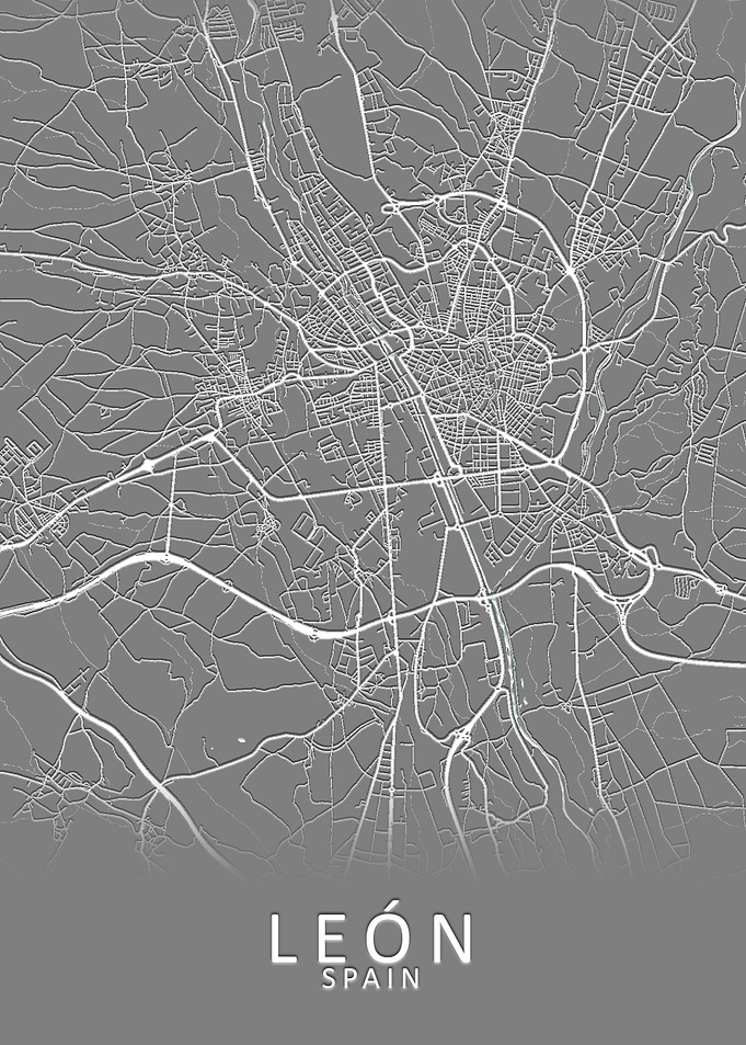 Leon Spain City Map