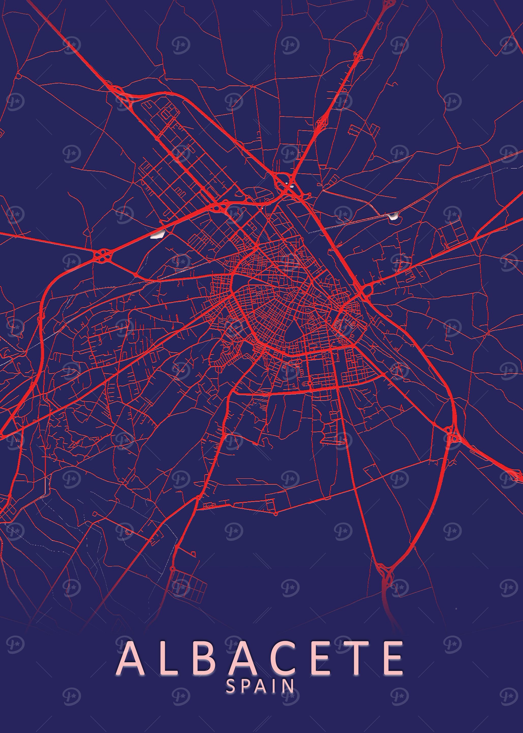 Albacete Spain City Map