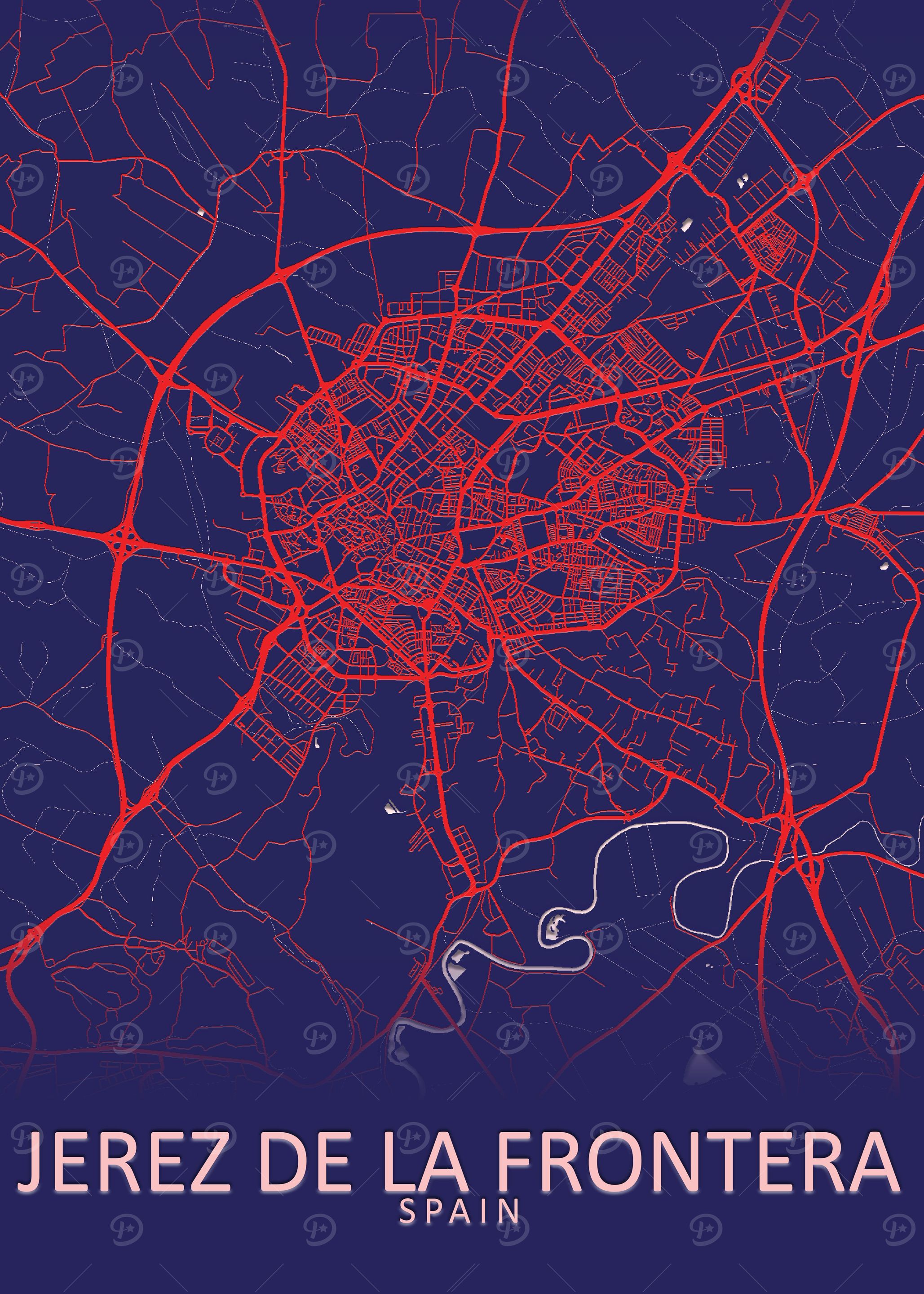 Jerez Spain City Map