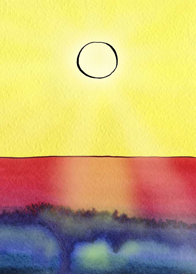 Sun Of The Watercolor Sea