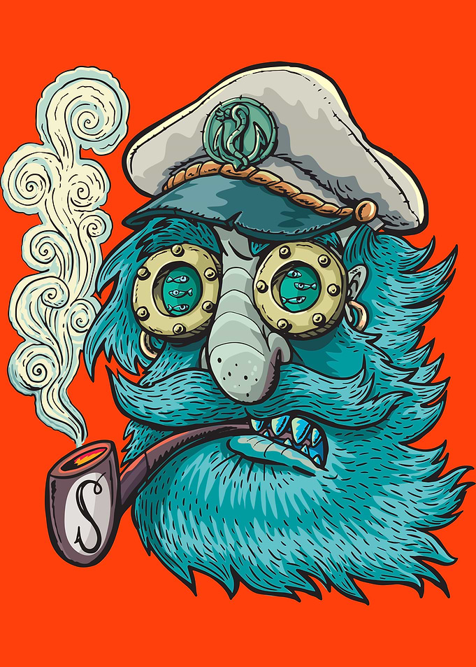 captain with a pipe