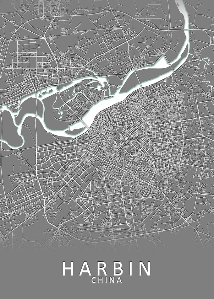 Harbin China City Map