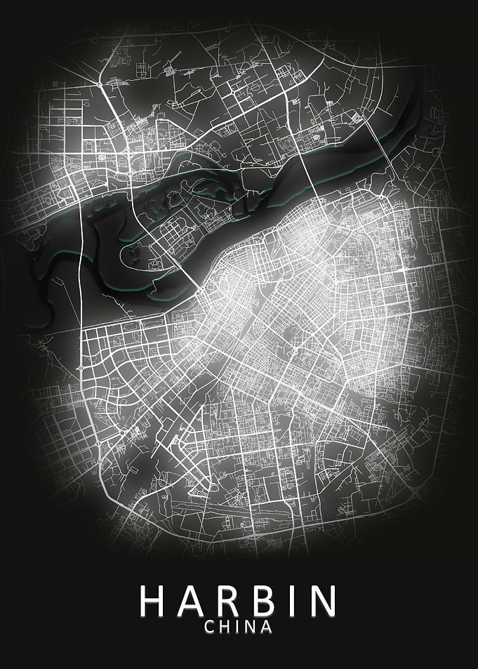 Harbin China City Map
