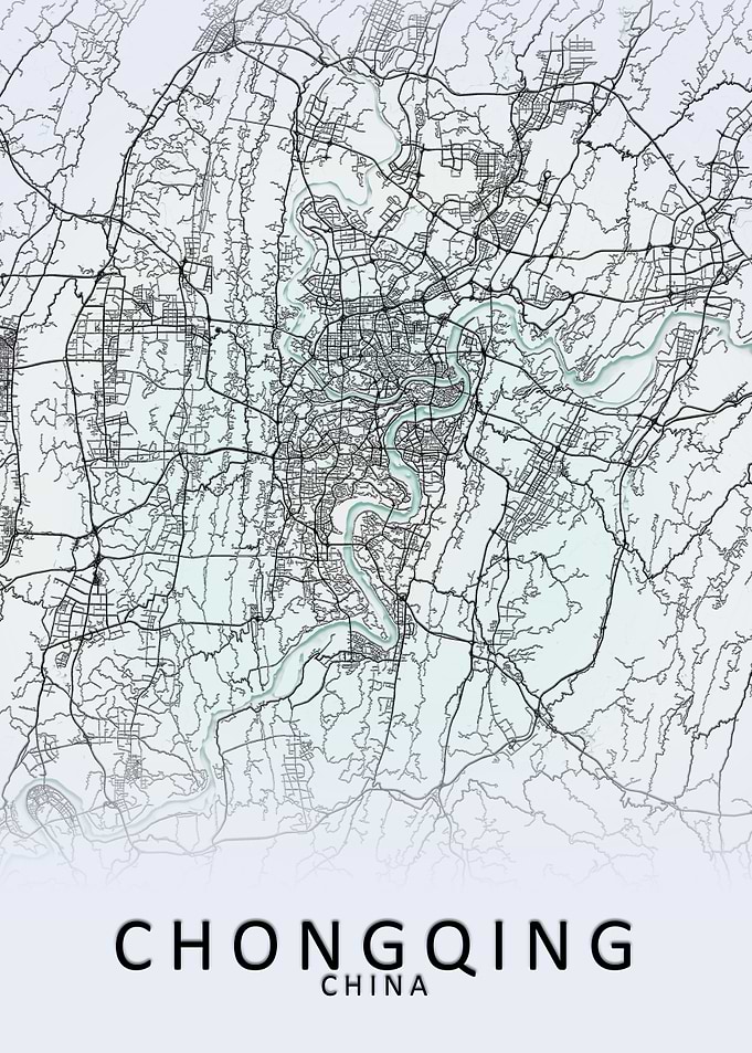 Chongqing China City Map