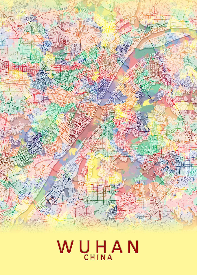 Wuhan China City Map