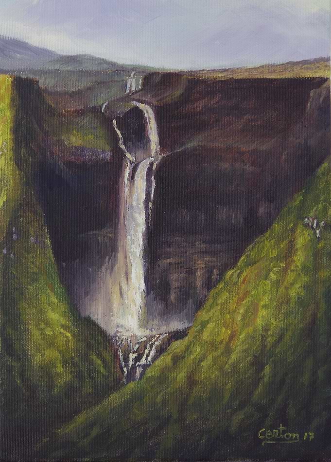 Golden waterfall