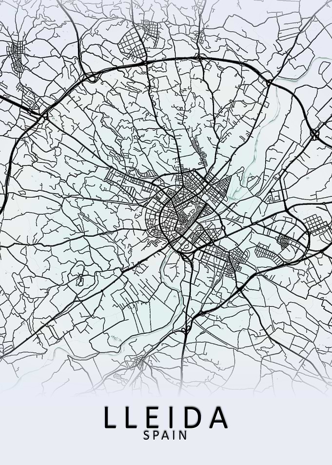 Lleida Spain City Map