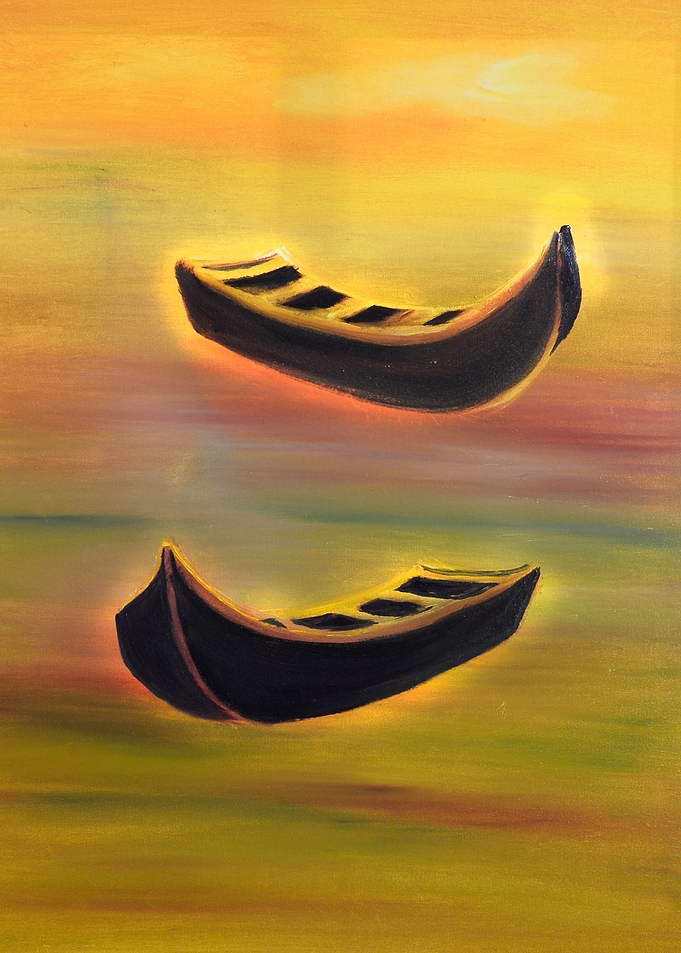 Lonely canoe