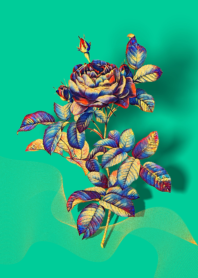 Prismatic Gallic Rose