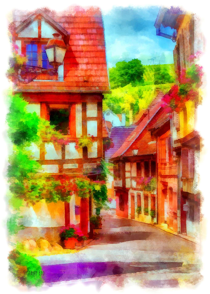 Street on Alsace France