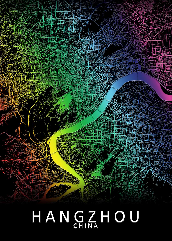 Hangzhou China City Map