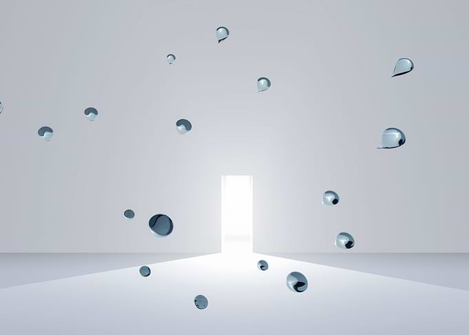 Drops of pure water