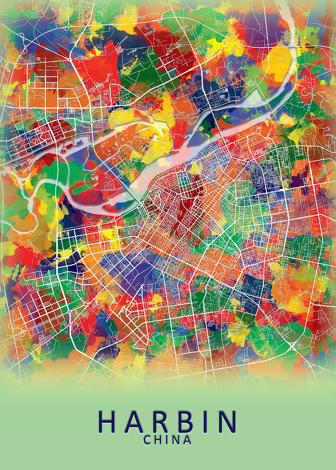 Harbin China City Map