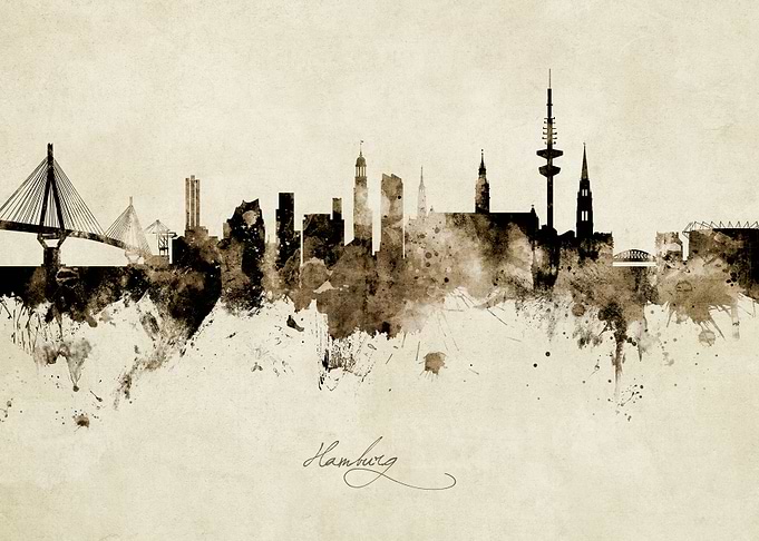 Hamburg Germany Skyline