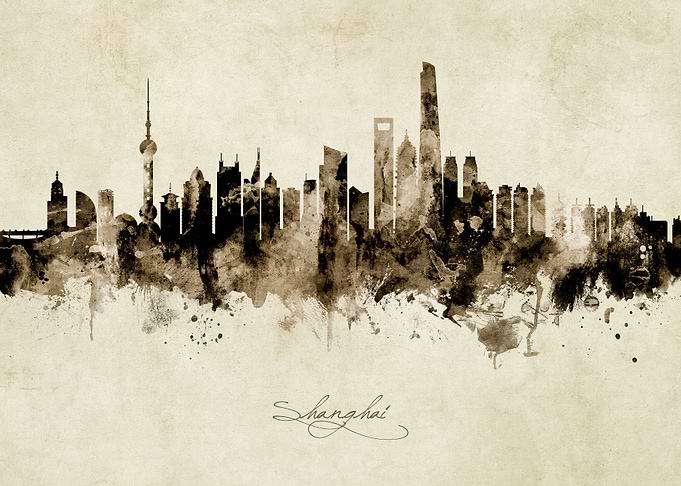 Shanghai China Skyline