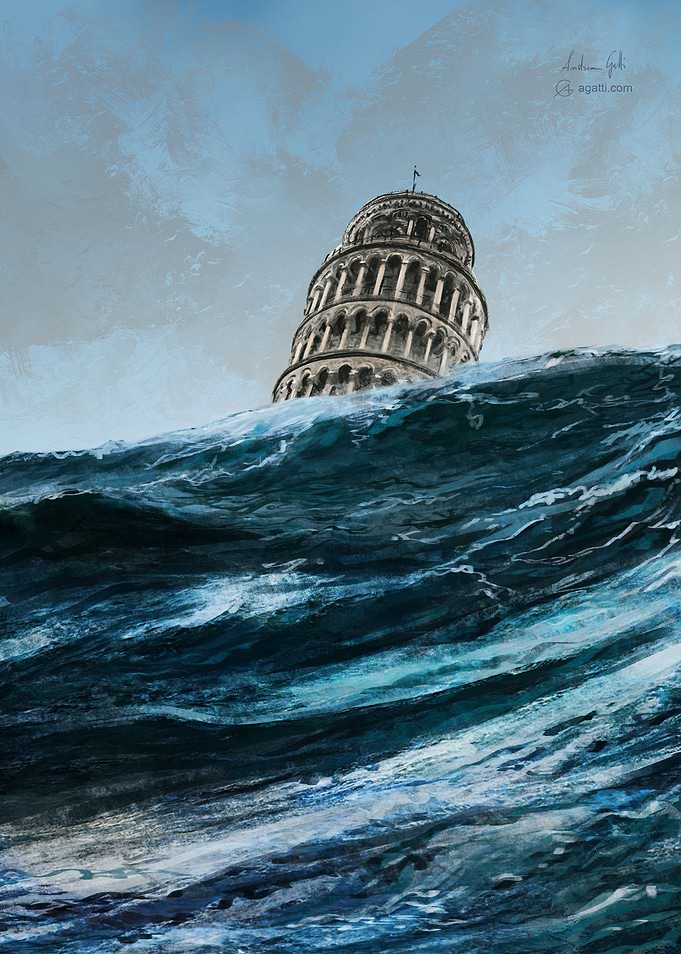 Pisa Leaning Tower paint2