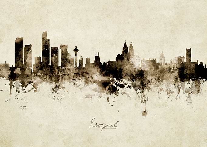 Liverpool England Skyline