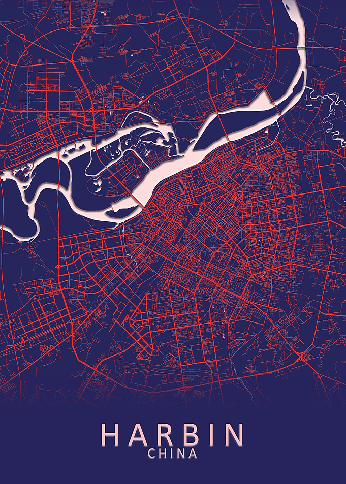 Harbin China City Map