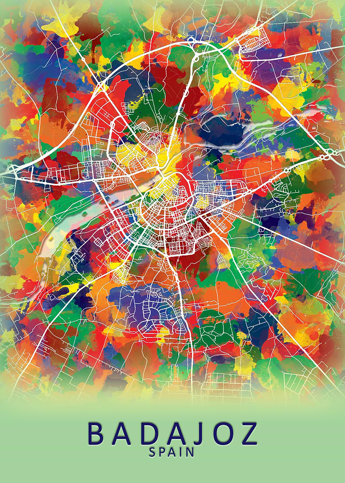 Badajoz Spain City Map