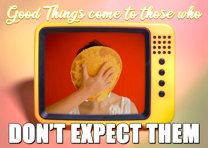 Vintage tv pie face good
