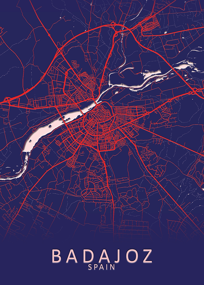 Badajoz Spain City Map