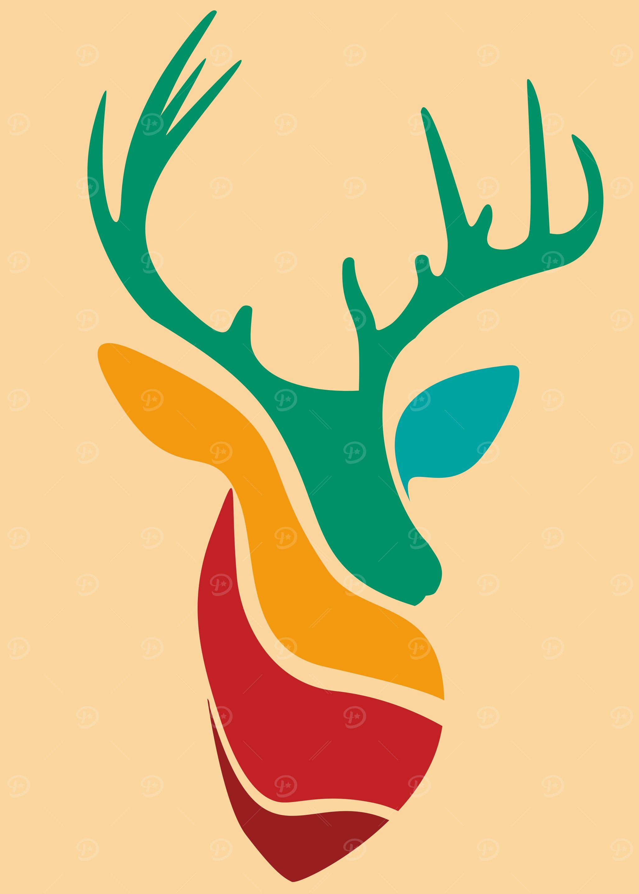Deer color gradation