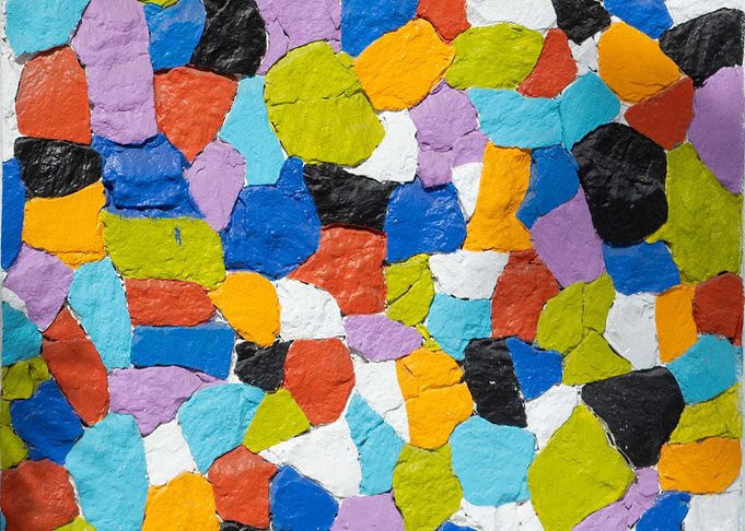 Colored Rock Wall