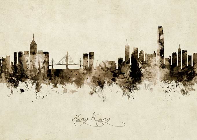 Hong Kong China Skyline