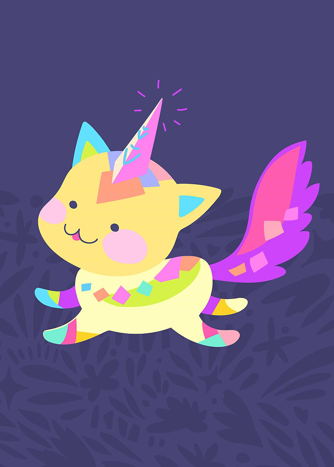 Cute Cosmo Cat Unicorn