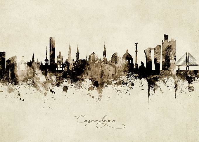 Copenhagen Denmark Skyline