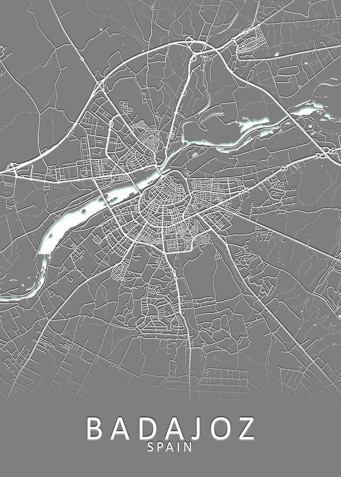 Badajoz Spain City Map
