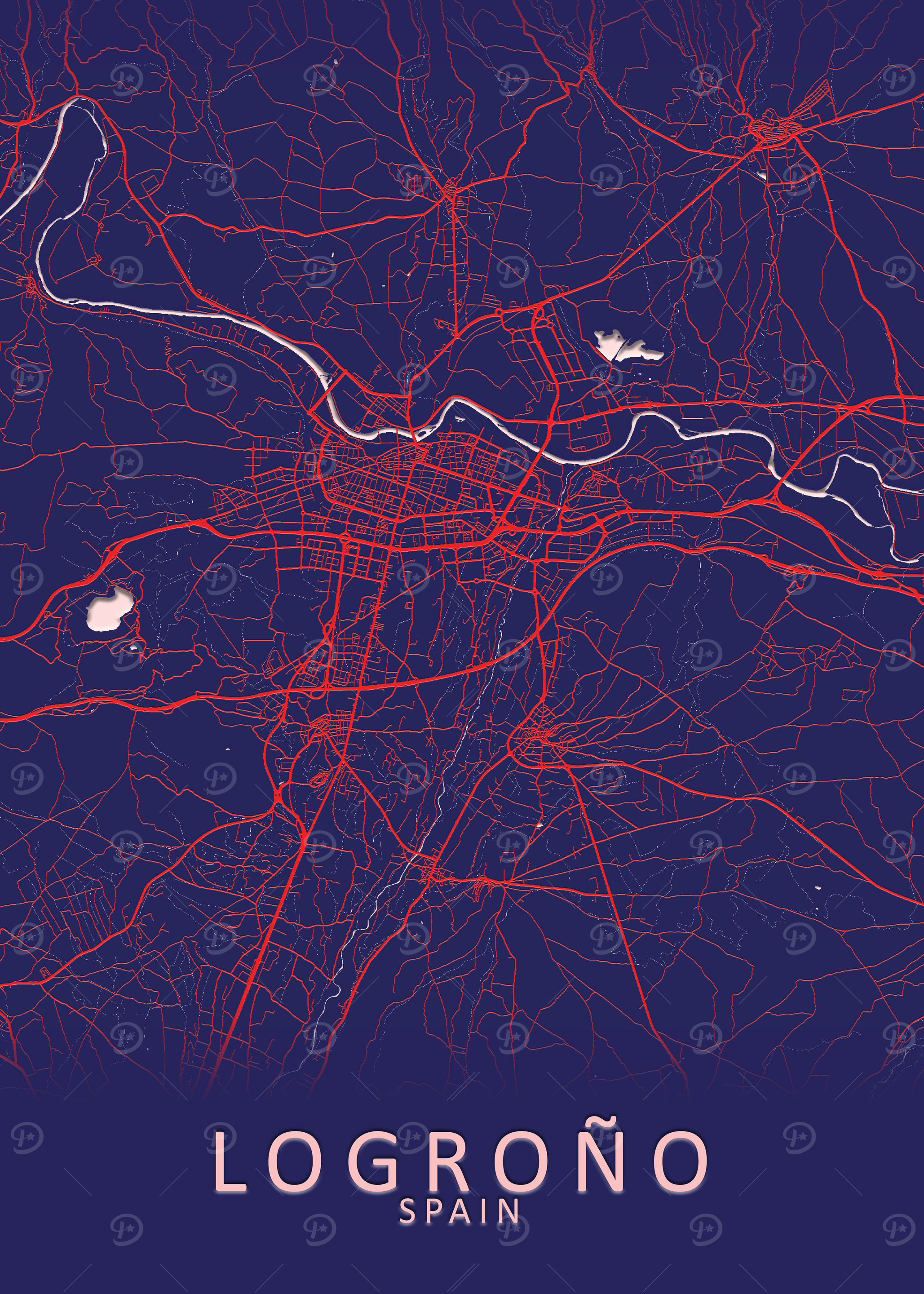 Logrono Spain City Map