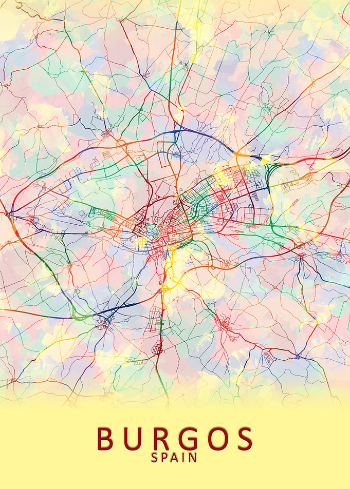 Burgos Spain City Map