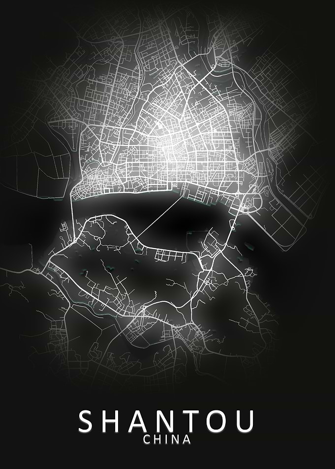 Shantou China City Map