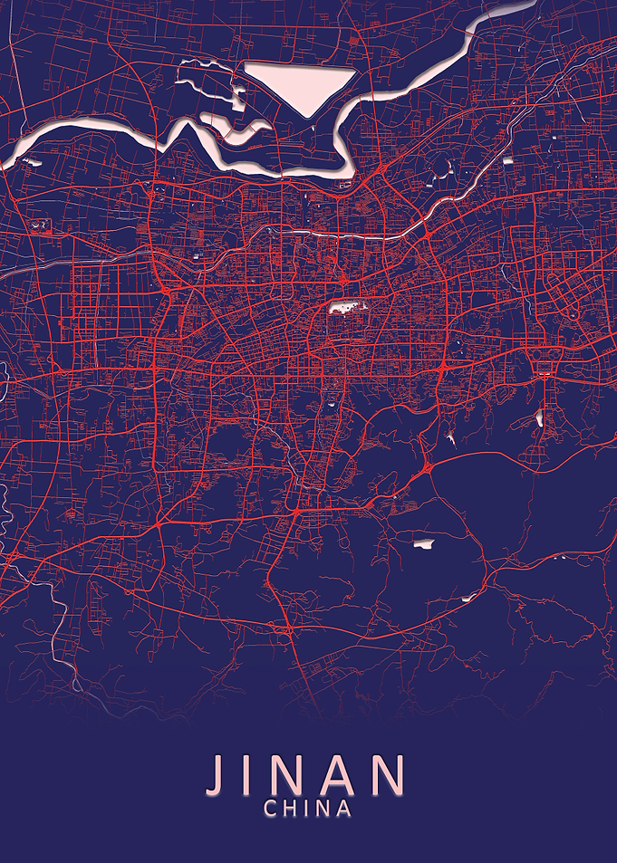 Jinan China City Map