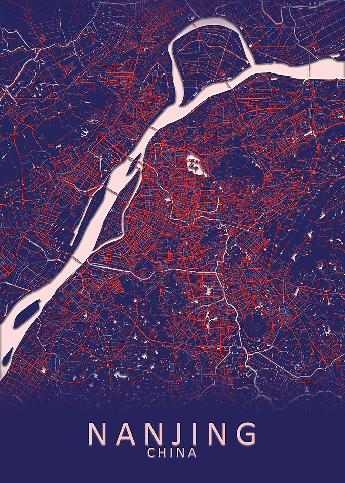 Nanjing China City Map