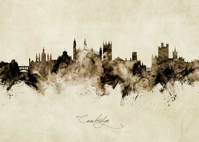 Cambridge England Skyline