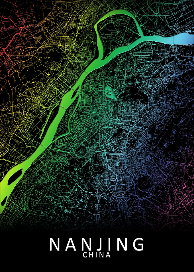 Nanjing China City Map