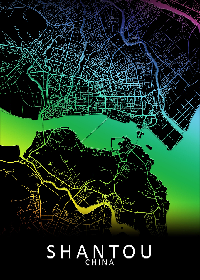 Shantou China City Map