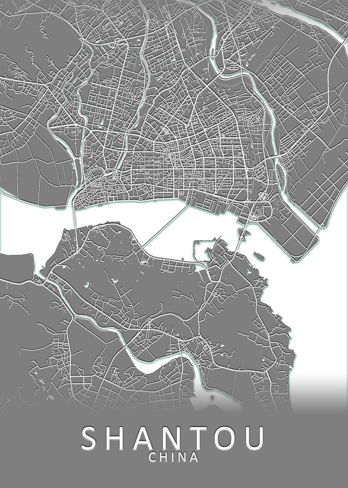 Shantou China City Map