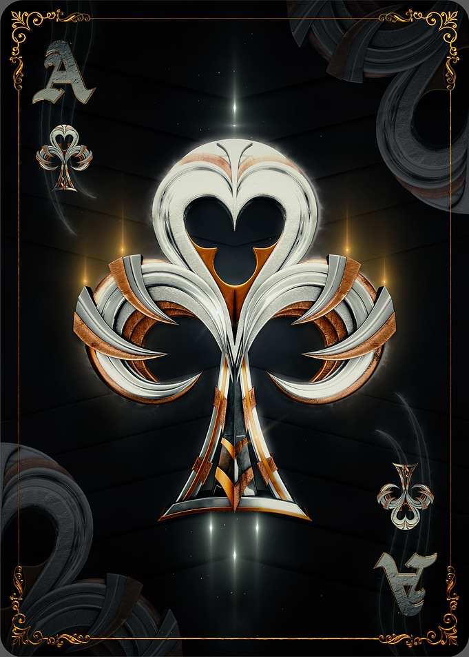 Poker Cards Ace Clover