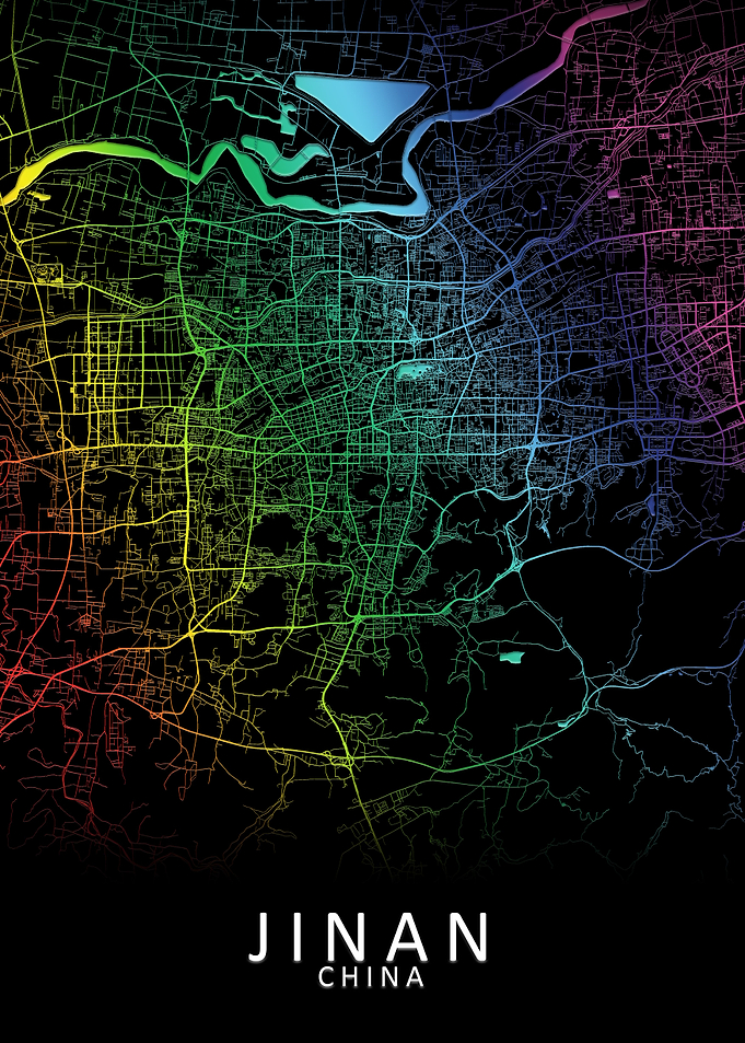 Jinan China City Map