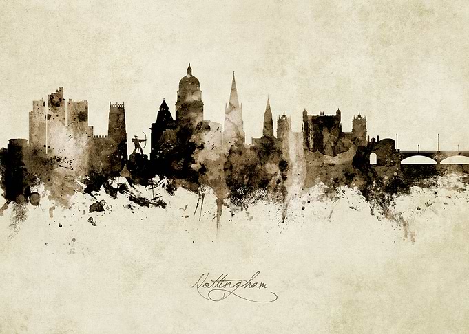 Nottingham England Skyline