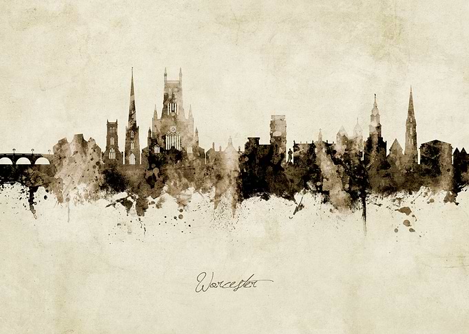Worcester England Skyline
