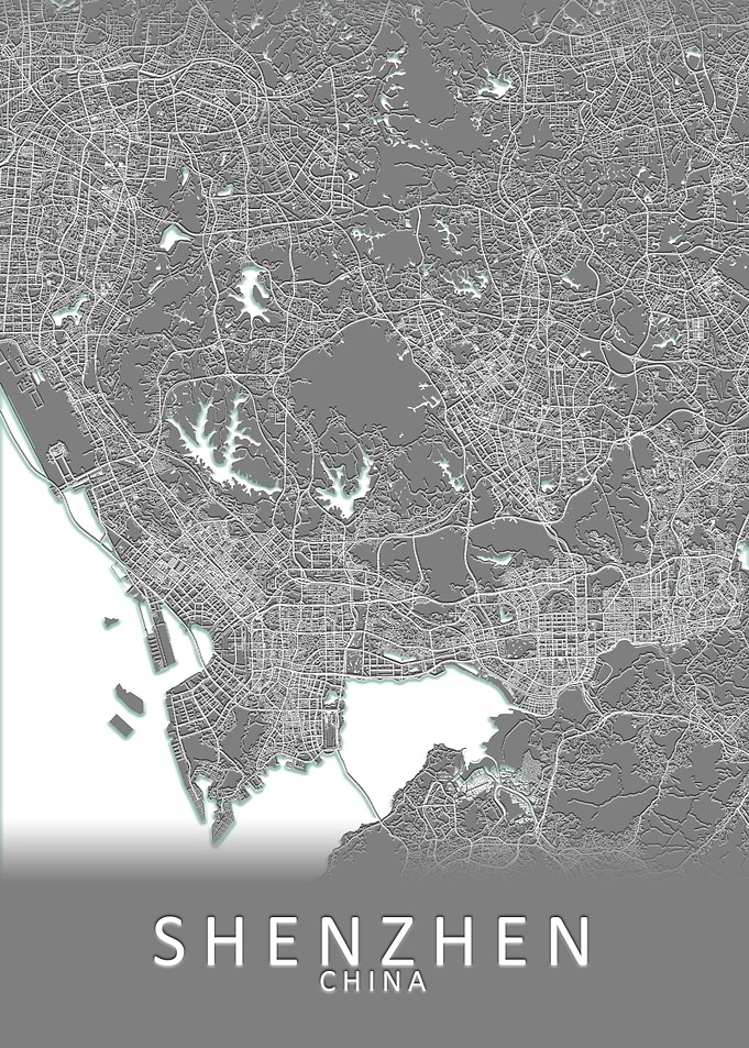 Shenzhen China City Map