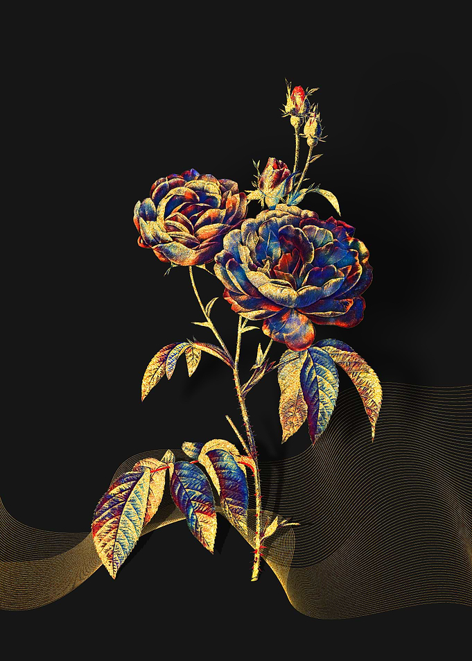 Prismatic Purple Roses