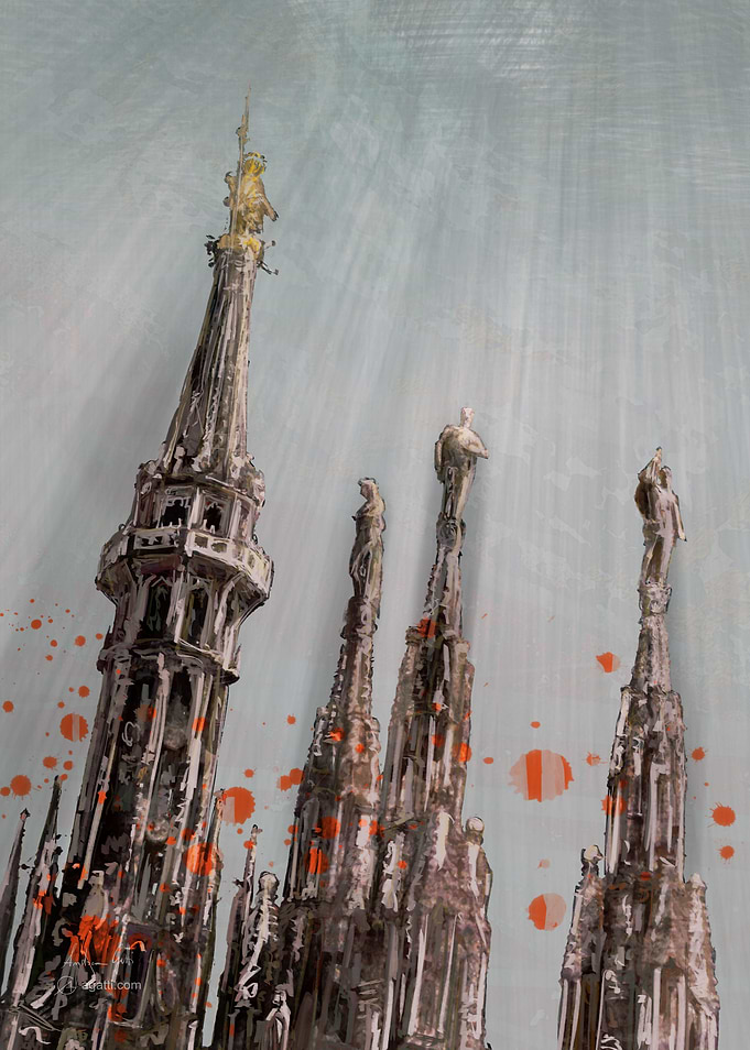 Cathedral spires paint2