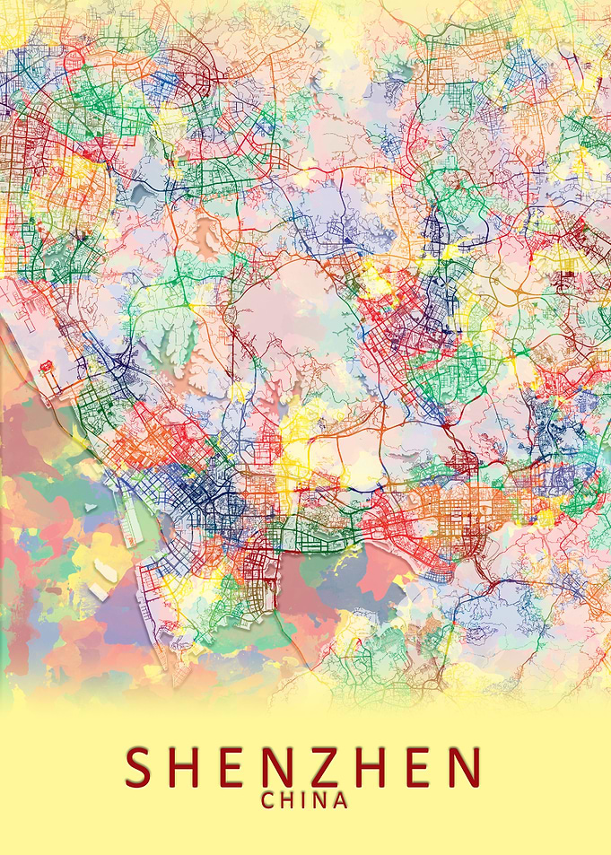 Shenzhen China City Map