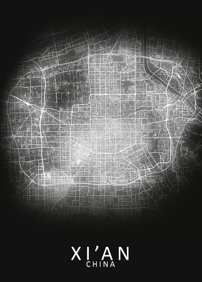 Xi an China City Map